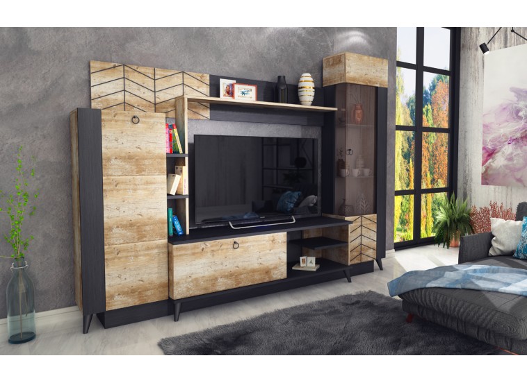 Σύνθετο Σαλονιού Trend, 250x40x190, Genomax Σύνθετο Σαλονιού Trend, 250x40x190, Genomax