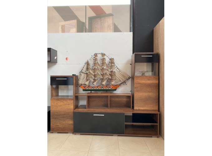 Σύνθετο Σαλονιού με 2 Στήλες και ένα Ράφι, Emina 2, 220/40 εκ. Genomax