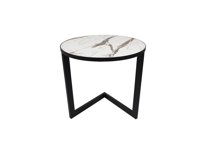 Τραπέζι σαλονιού Bartola με Ματ όψεις, 52x52 εκ.