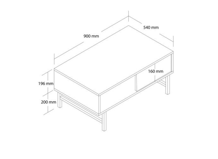 Τραπέζι σαλονιού Blanco 4212, 90x54x39,6 εκ., All4home