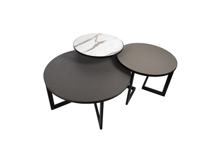 Τραπέζι σαλονιού Bartola με Ματ όψεις, 52x52 εκ.