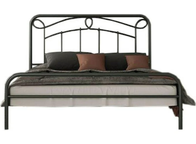 Μεταλλικό διπλό κρεβάτι Elina, 140/200, Silk