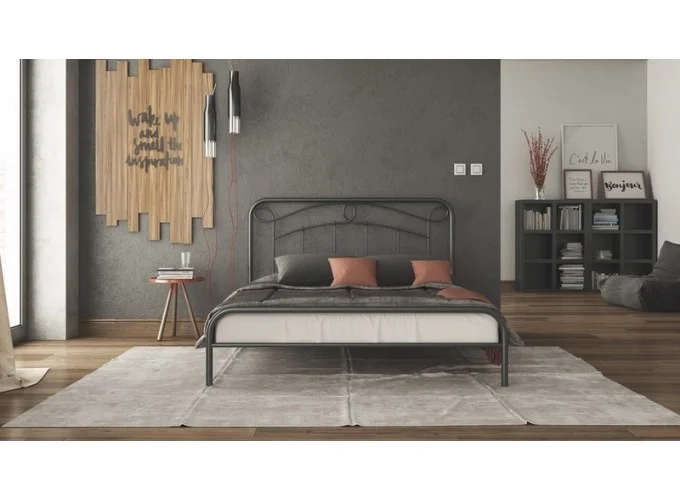 Μεταλλικό διπλό κρεβάτι Elina, 140/200, Silk