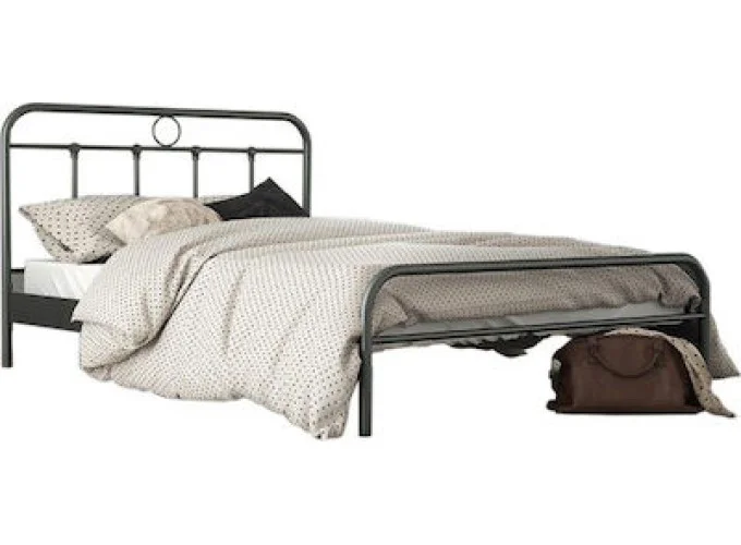 Μεταλλικό μονό κρεβάτι Iason, 90/200, Silk