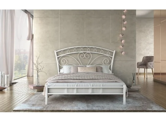 Μεταλλικό μονό κρεβάτι Nefeli, 110/200, Silk