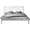 Μεταλλικό διπλό κρεβάτι Isabella με τάβλες, 140/200, Silk