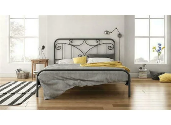 Μεταλλικό διπλό κρεβάτι Roxane 150/200, Silk