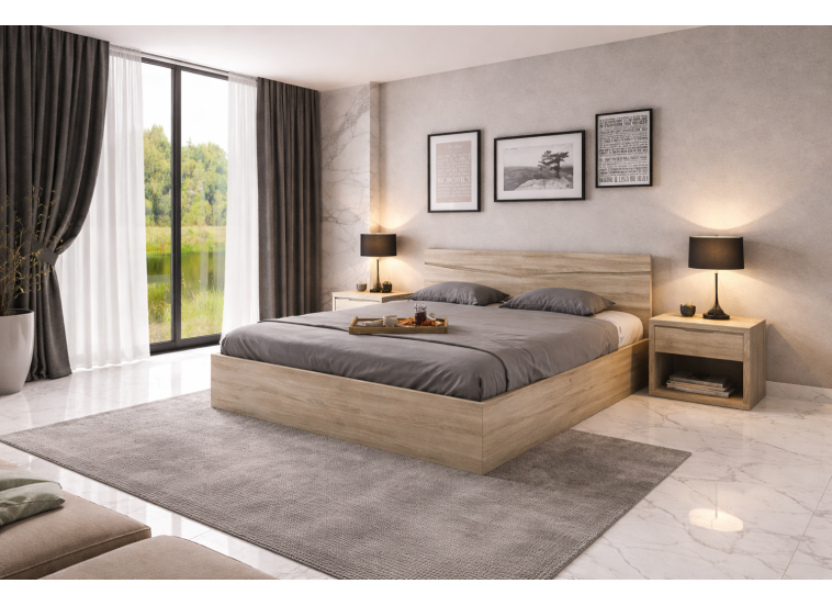 Κρεβάτι διπλό 2008 Σόνομα, 160/200, Genomax