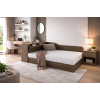 Κρεβάτι ημίδιπλο 120/190 , Flow Καρυδί, 223,5x71x122 εκ., Genomax