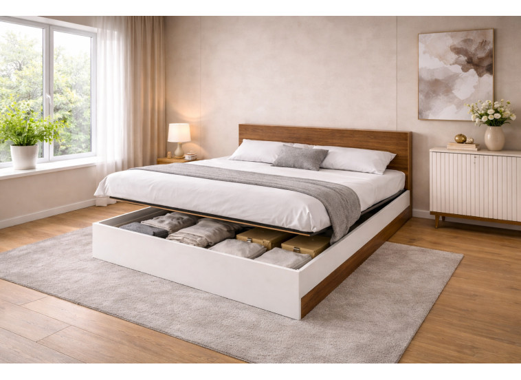 Κρεβάτι με αποθηκευτικό χώρο, 164x90x219, Modul 953, Genomax