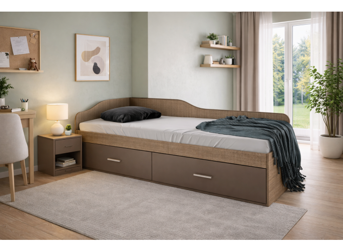 Κρεβάτι μονό 1212023 Μόκα, 90/200, Genomax 