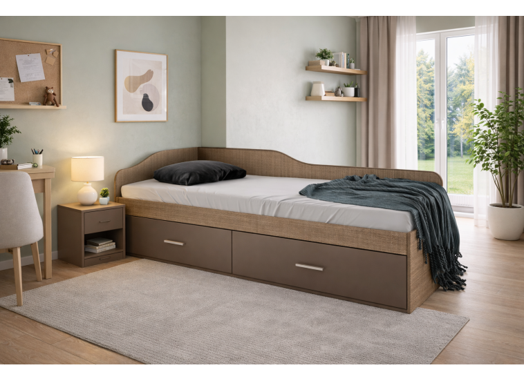 Κρεβάτι μονό 1212023 Μόκα, 90/200, Genomax 