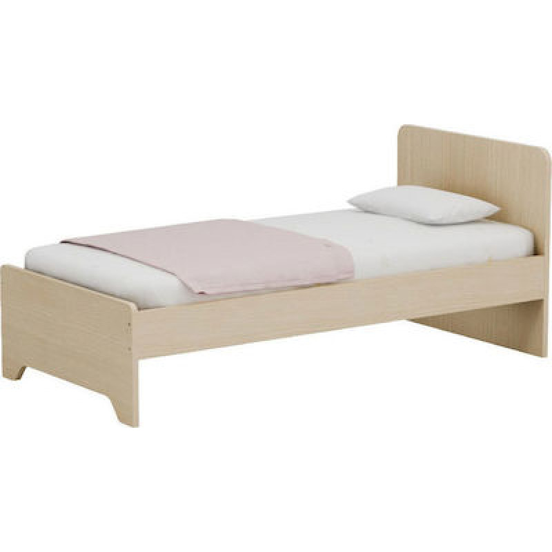 Κρεβάτι Μονό Salina Δρυς Φυσικό, για Στρώμα 90x190 εκ.