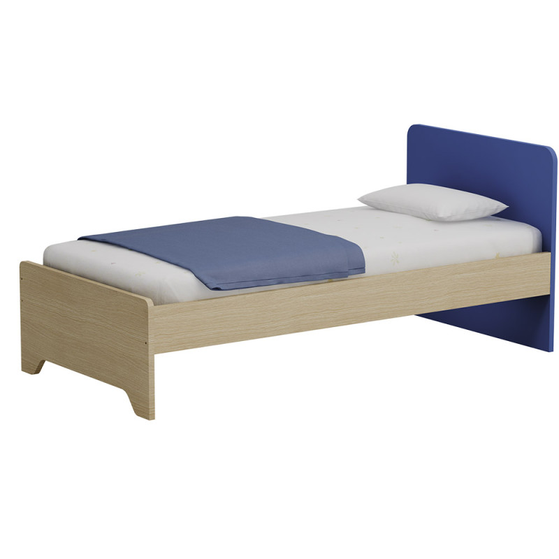 Κρεβάτι Μονό Salina Μπλε, για Στρώμα 90x190 εκ.