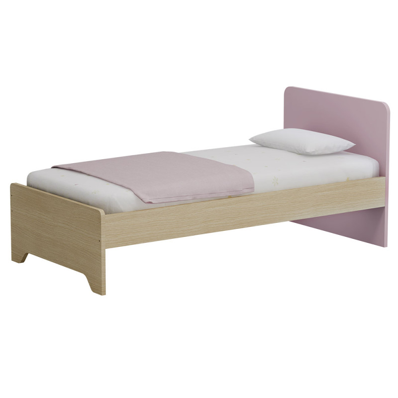 Κρεβάτι Μονό Salina Ροζ, για Στρώμα 90x190 εκ.