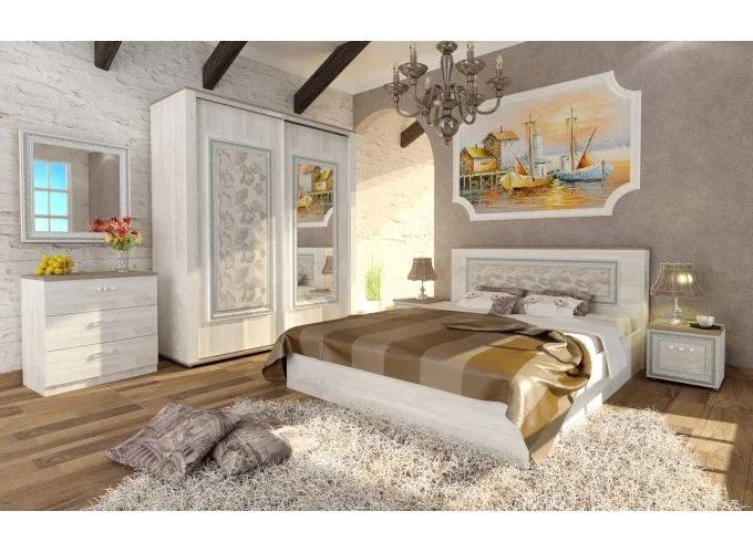 Σετ Κρεβατοκάμαρας 5 τεμαχίων, Classiko με ΔΩΡΟ συρταριέρα, Genomax