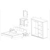 Κρεβάτι διπλό με 2 κομοδίνα, 160/200, Kafe, Genomax| All4home Κρεβάτι διπλό με 2 κομοδίνα, 160/200, Kafe, Genomax