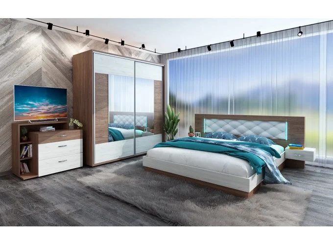 Σετ Κρεβατοκάμαρας 5 τεμαχίων 160/200, Regal, 245/215/89 εκ., Genomax