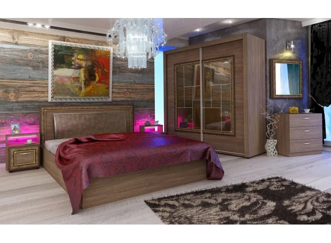 Σετ Κρεβατοκάμαρας 5 τεμαχίων 160/200, Royal, 252,5/231/94 εκ., Genomax