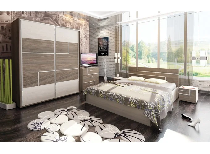 Σετ Κρεβατοκάμαρας 5 τεμαχίων 160/200, Torino με ΔΩΡΟ συρταριέρα και μηχανισμό ανύψωσης, Genomax