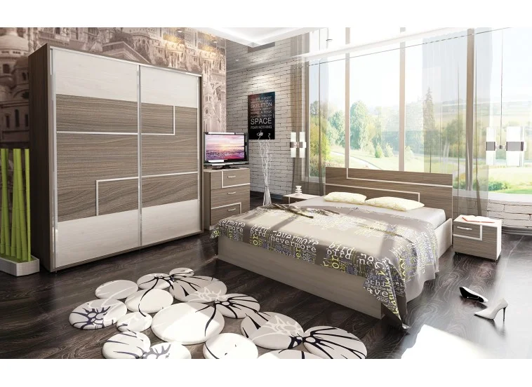 Σετ Κρεβατοκάμαρας 5 τεμαχίων 160/200, Torino με ΔΩΡΟ συρταριέρα και μηχανισμό ανύψωσης, Genomax