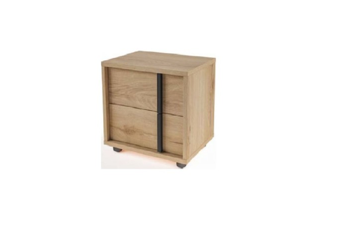 Κομοδίνο Aletta με Ματ όψεις, 46x35x38 εκ.