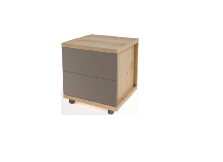 Κομοδίνο Andreana με Ματ όψεις, 50x47x40 εκ. Κομοδίνο Andreana με Ματ όψεις, 50x47x40 εκ.