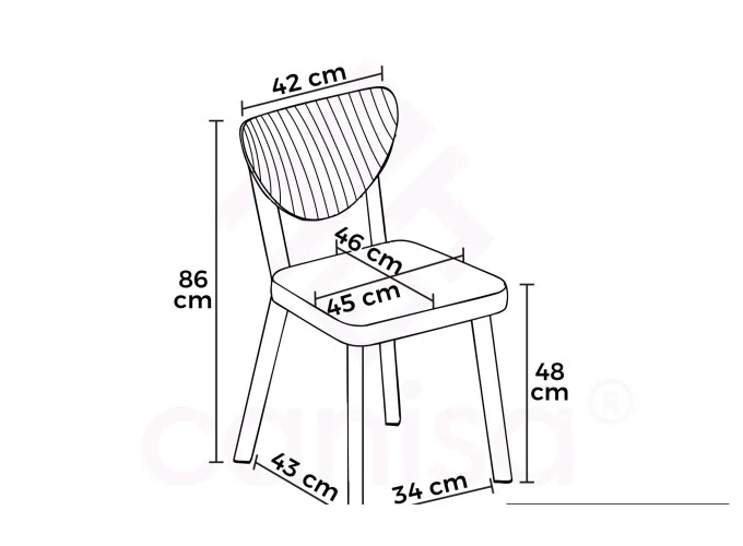 Καρέκλα Υφασμάτινη Cappucino , Arfe, All4home