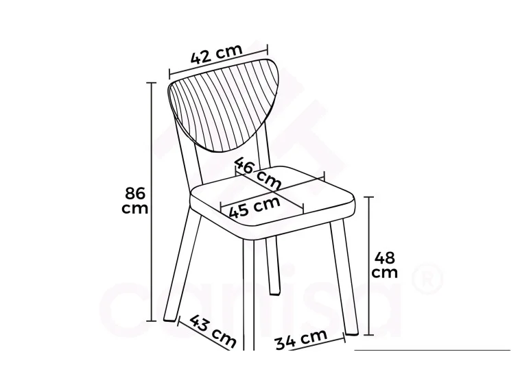 Καρέκλα Υφασμάτινη Cappucino , Arfe, All4home