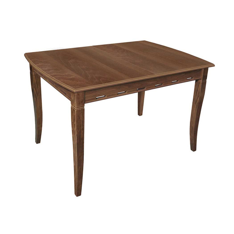 Τραπέζι κουζίνας ξύλινο Capriz Καρυδί, 120+30/75/80 εκ., Genomax