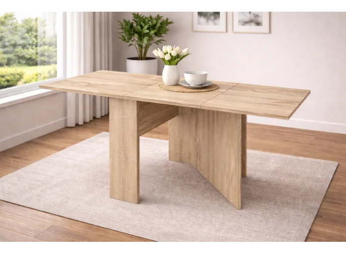 Τραπέζι κουζίνας πτυσσόμενο 24-140/75/70 εκ., Σόνομα, Julia, Genomax