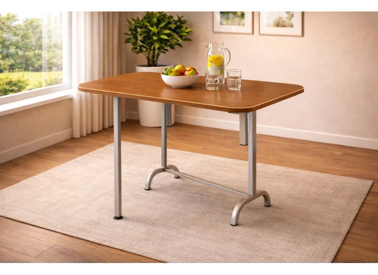 Τραπέζι κουζίνας πτυσσόμενο 26-142/77/80 εκ. Geno Καρυδί, Genomax