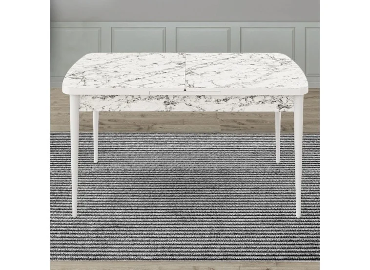Τραπέζι Με Μηχανισμό Επιμήκυνσης , Exve ,White Marble 170/110/73 εκ., All4home
