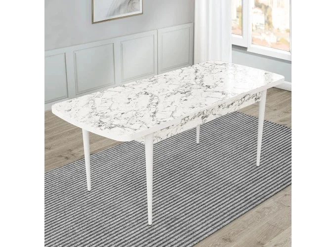Τραπέζι Με Μηχανισμό Επιμήκυνσης , Exve ,White Marble 170/110/73 εκ., All4home