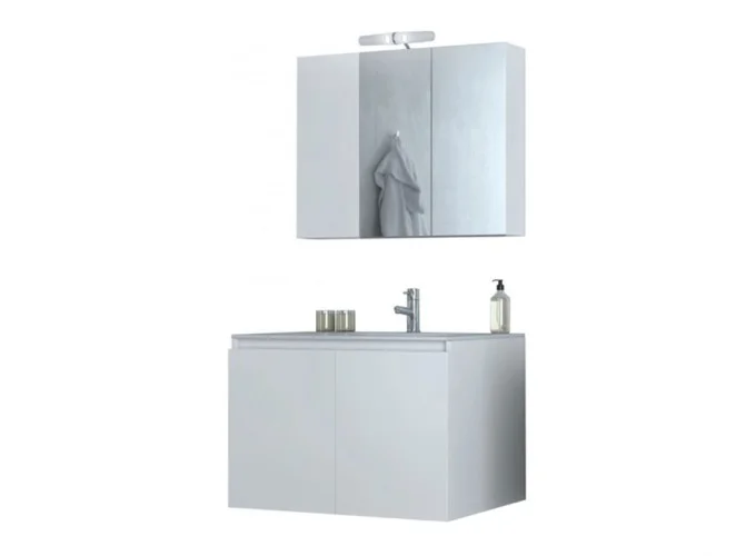 Σετ επιτοίχιου επίπλου μπάνιου, Verona 75, Λευκό, Drop Σετ επιτοίχιου επίπλου μπάνιου, Verona 75, Λευκό, Drop