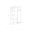 Έπιπλο Εισόδου, Fox, 104x37x198,5, Genomax | All4home Έπιπλο Εισόδου, Fox, 104x37x198,5, Genomax