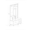 Έπιπλο Εισόδου Amelia, 105x37.5x200, Genomax | All4home Έπιπλο Εισόδου Amelia, 105x37.5x200, Genomax