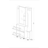 Έπιπλο Εισόδου Moka, 115x20x190, Genomax | All4home Έπιπλο Εισόδου Moka, 115x20x190, Genomax