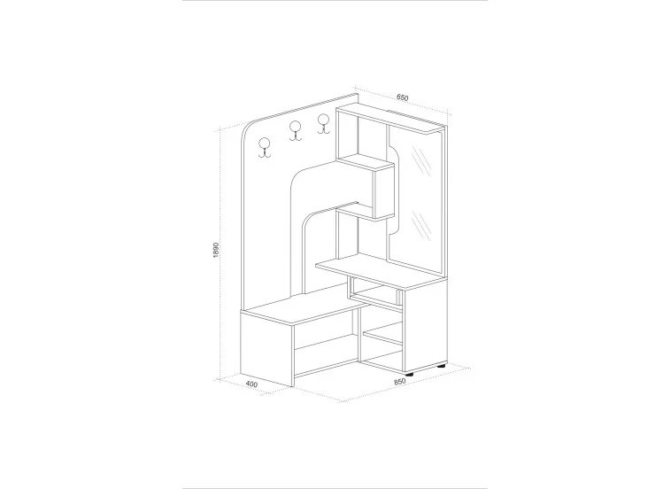 Έπιπλο Εισόδου, Stefi, 120x37,5x193, Genomax | All4home Έπιπλο Εισόδου, Stefi, 120x37,5x193, Genomax