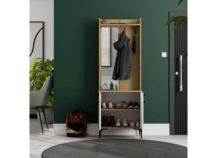 Έπιπλο Εισόδου Royal 5022,με Αριστερό Καθρέφτη 70x35x196 εκ.,All4home