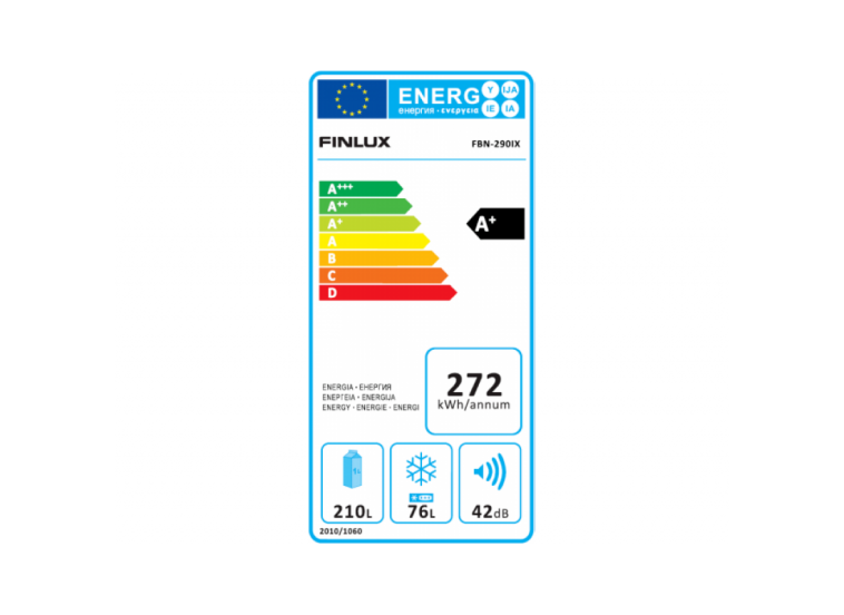 Ψυγειοκαταψύκτης, No Frost 286lt A+, FBN-290IX, Finlux Ψυγειοκαταψύκτης, No Frost 286lt A+, FBN-290IX, Finlux