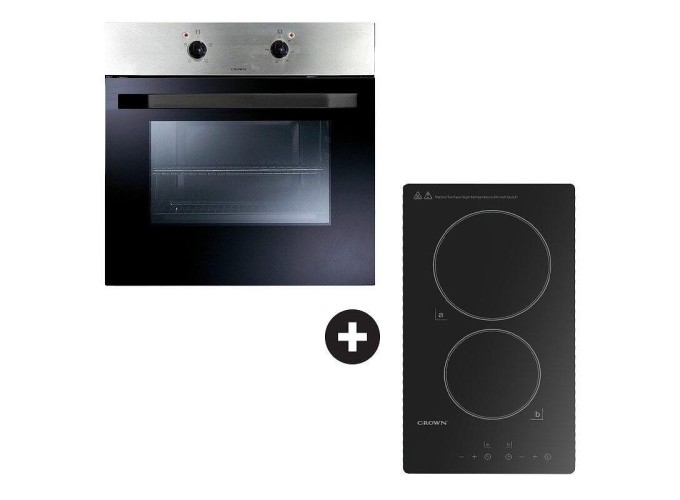 Σετ Φούρνος Εστία,56 λιτ., 59x59x55 εκ., FCM 106 AIX + VCP 32, Crown Σετ Φούρνος Εστία,56 λιτ., 59x59x55 εκ., FCM 106 AIX + VCP 32, Crown