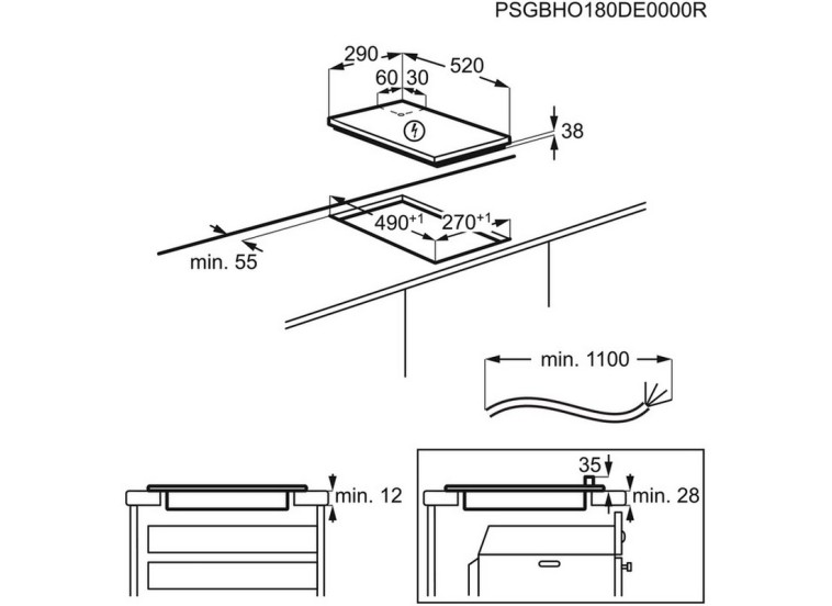 Εστία κεραμική εντοιχιζόμενη, HRB32310NB, AEG Εστία κεραμική εντοιχιζόμενη, HRB32310NB, AEG