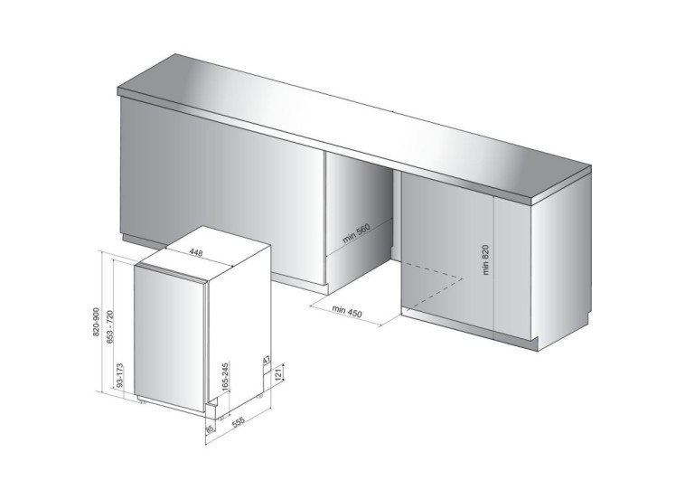 Πλυντήριο πιάτων Εντοιχιζόμενο, DSIE 2B10, Indesit | All4home Πλυντήριο πιάτων Εντοιχιζόμενο, DSIE 2B10, Indesit