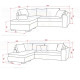 Γωνιακός Καναπές Κρεβάτι 250/85/186 εκ. Luna Mini