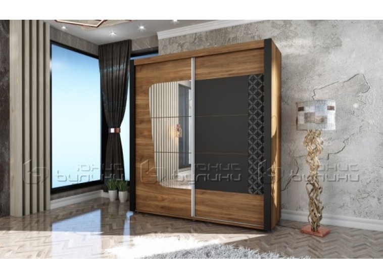 Ντουλάπα Kafe, 200x60x210 εκ, Genomax Ντουλάπα Kafe, 200x60x210 εκ, Genomax