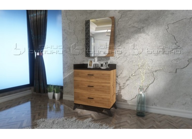 Συρταριέρα Kafe με ΔΩΡΟ καθρέπτη, 80/43/89,5 εκ., Genomax Συρταριέρα Kafe με ΔΩΡΟ καθρέπτη, 80/43/89,5 εκ., Genomax