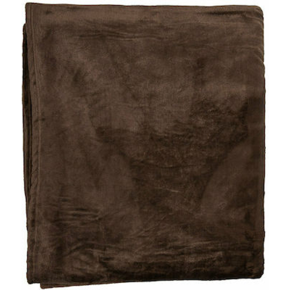Κουβέρτα Fleece Διπλή 200x230 Καφέ Σκούρο, Hatzitex
