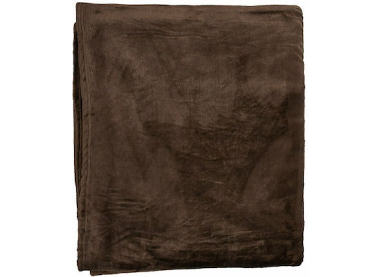Κουβέρτα Fleece Διπλή 200x240 Καφέ Σκούρο, Hatzitex Κουβέρτα Fleece Διπλή 200x240 Καφέ Σκούρο, Hatzitex