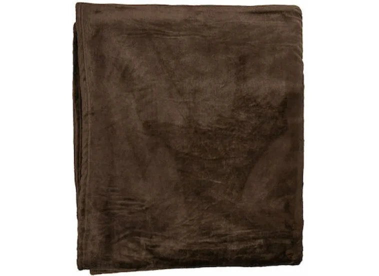 Κουβέρτα Fleece Διπλή 200x230 Καφέ Σκούρο, Hatzitex Κουβέρτα Fleece Διπλή 200x230 Καφέ Σκούρο, Hatzitex